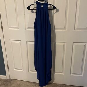 Elegant Blue Halter Women’s Maxi Dress